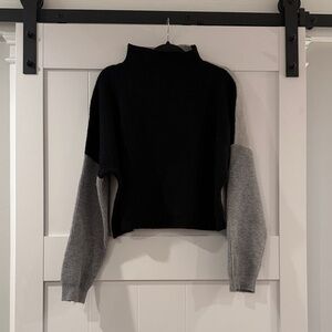 Vici Black and Gray Turtleneck Sweater